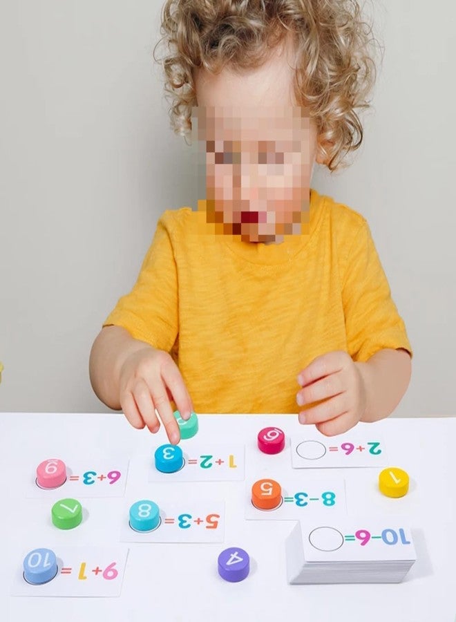 Hexwell ألعاب هيكسويل كيدز مونتيسوري الرياضية، ألعاب مطابقة بطاقات الحساب، الجمع والطرح، ألعاب تعليمية مبكرة للأطفال - Image 2